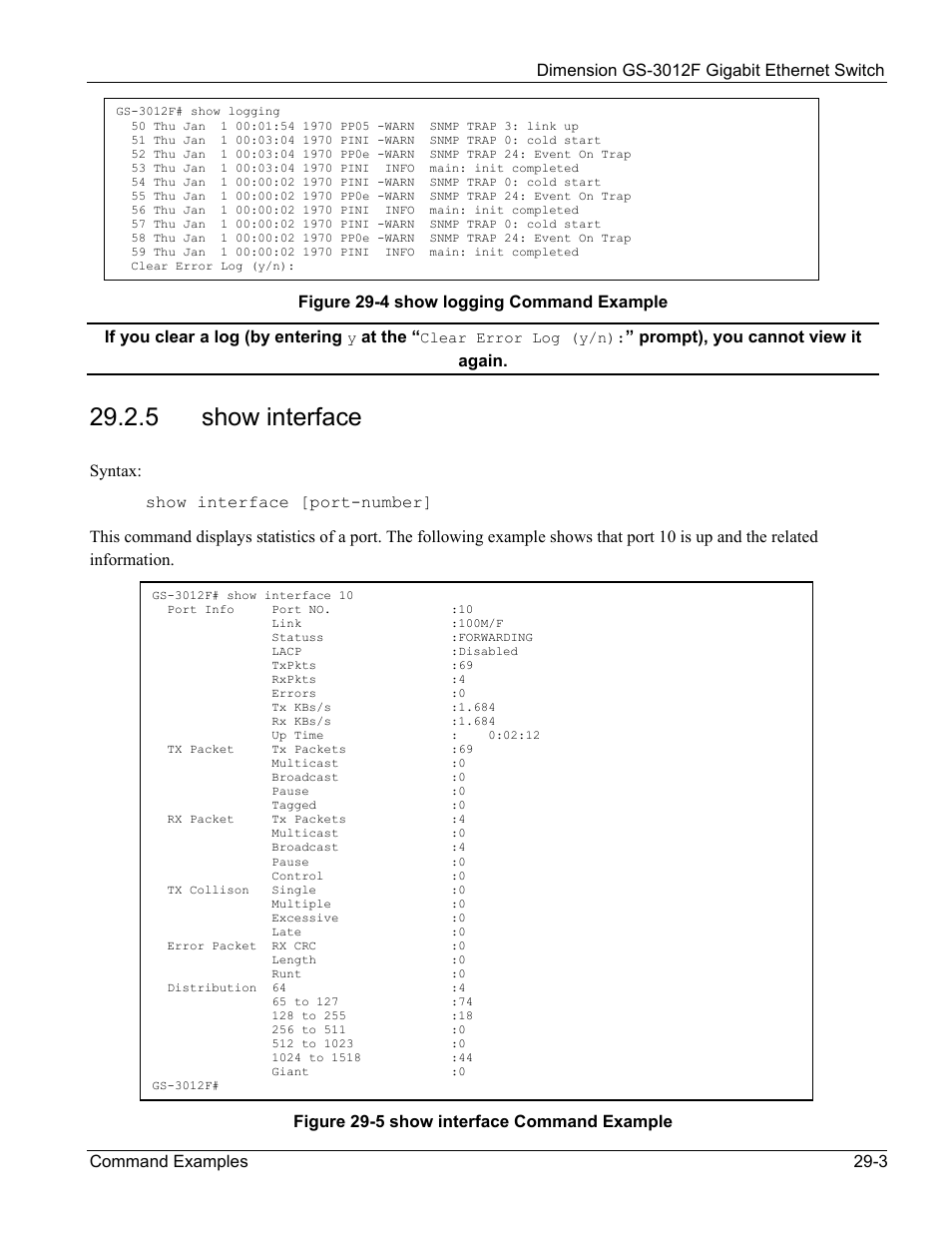 Show interface, 5 show interface | ZyXEL Communications ZyXEL Dimension GS-3012F User Manual | Page 201 / 237
