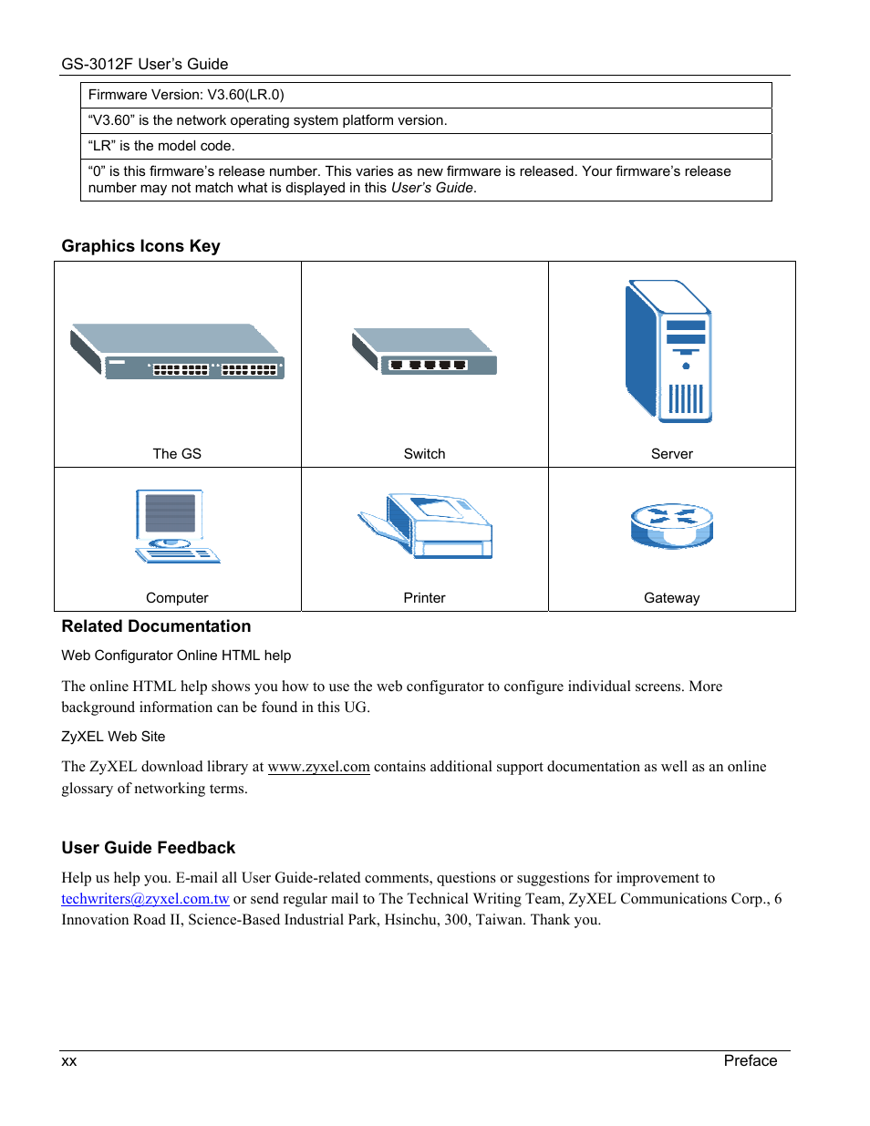 ZyXEL Communications ZyXEL Dimension GS-3012F User Manual | Page 22 / 237