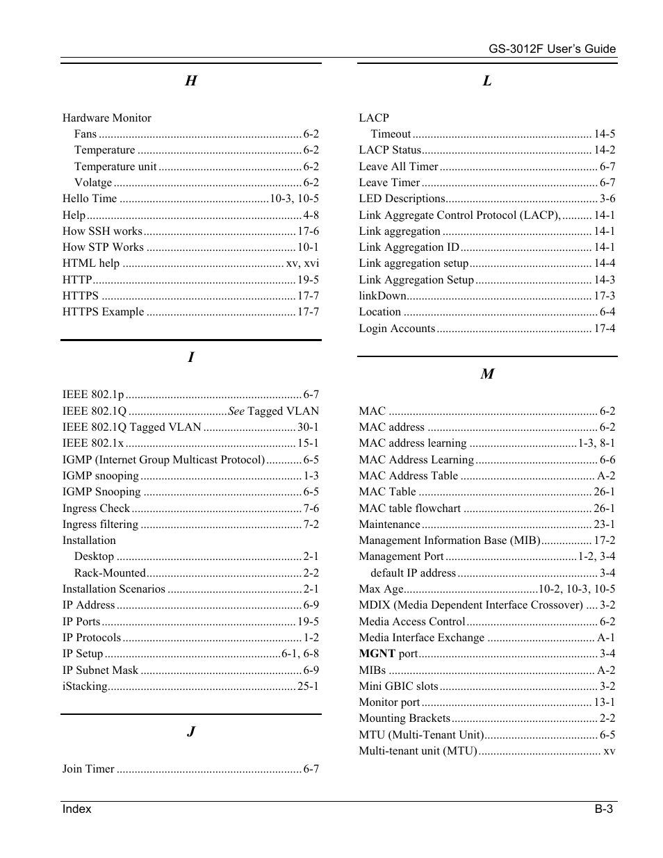 ZyXEL Communications ZyXEL Dimension GS-3012F User Manual | Page 233 / 237