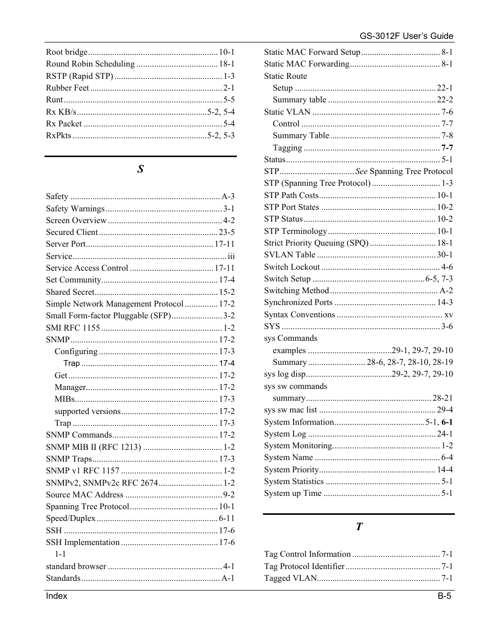 ZyXEL Communications ZyXEL Dimension GS-3012F User Manual | Page 235 / 237