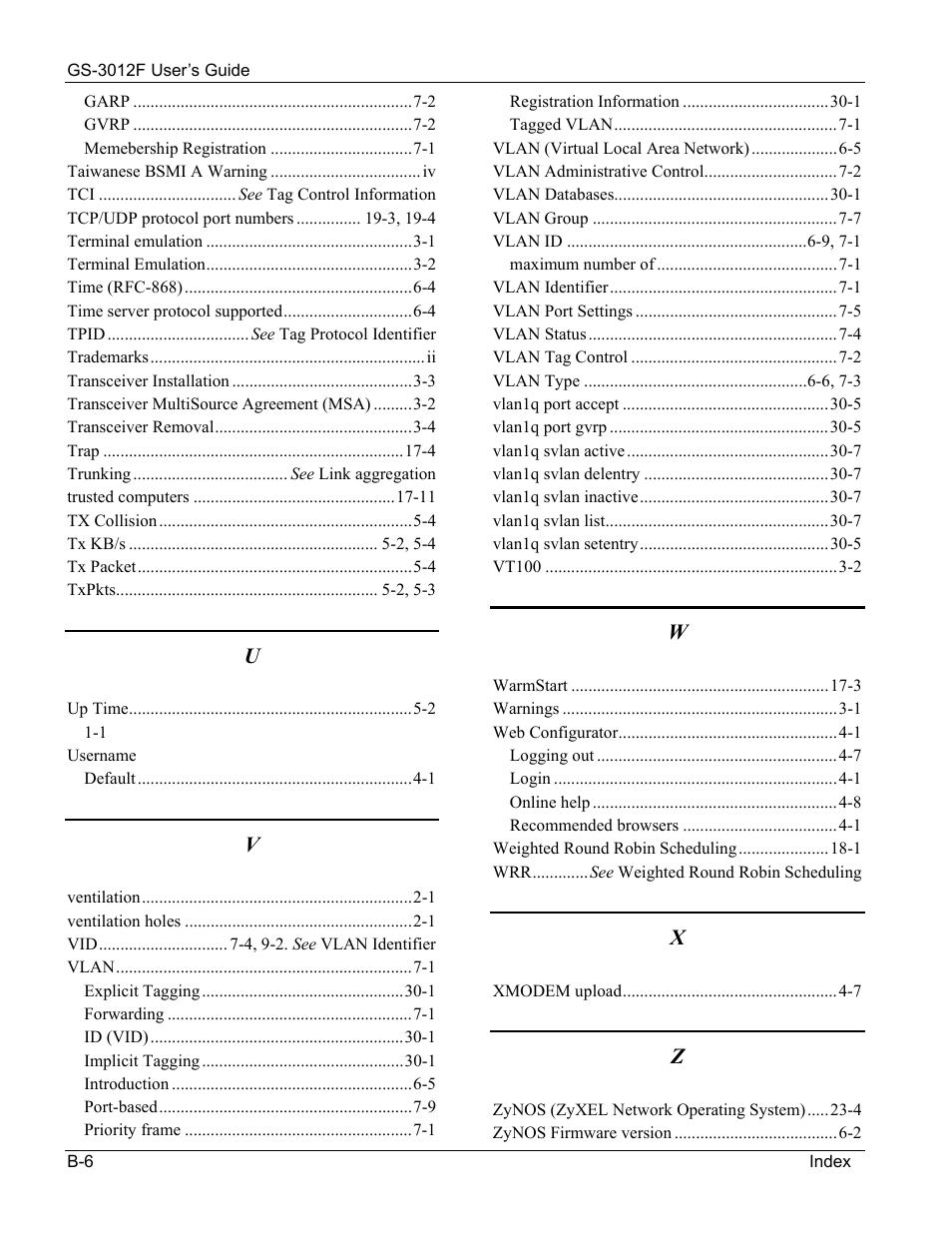 ZyXEL Communications ZyXEL Dimension GS-3012F User Manual | Page 236 / 237
