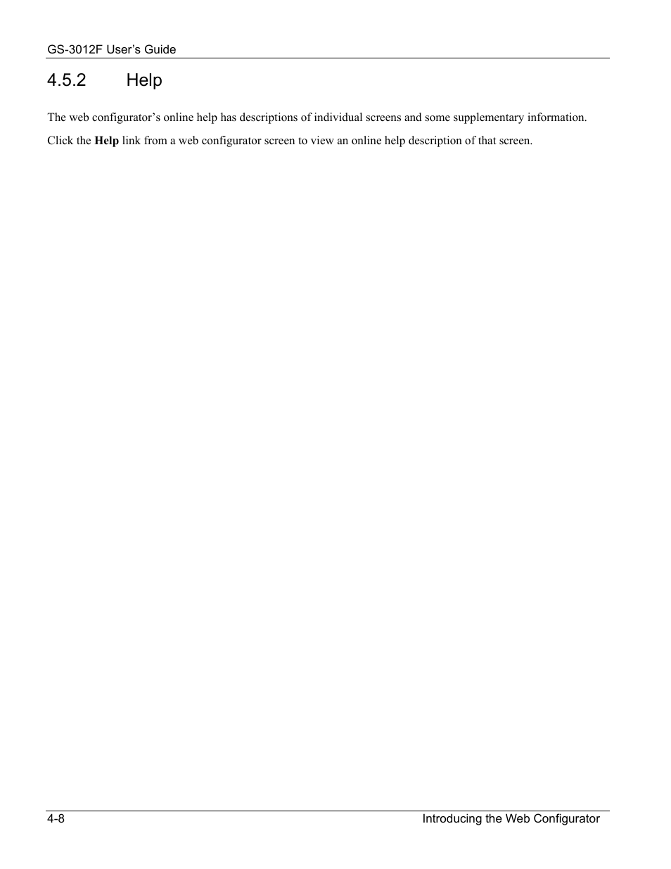 Help, 2 help | ZyXEL Communications ZyXEL Dimension GS-3012F User Manual | Page 56 / 237