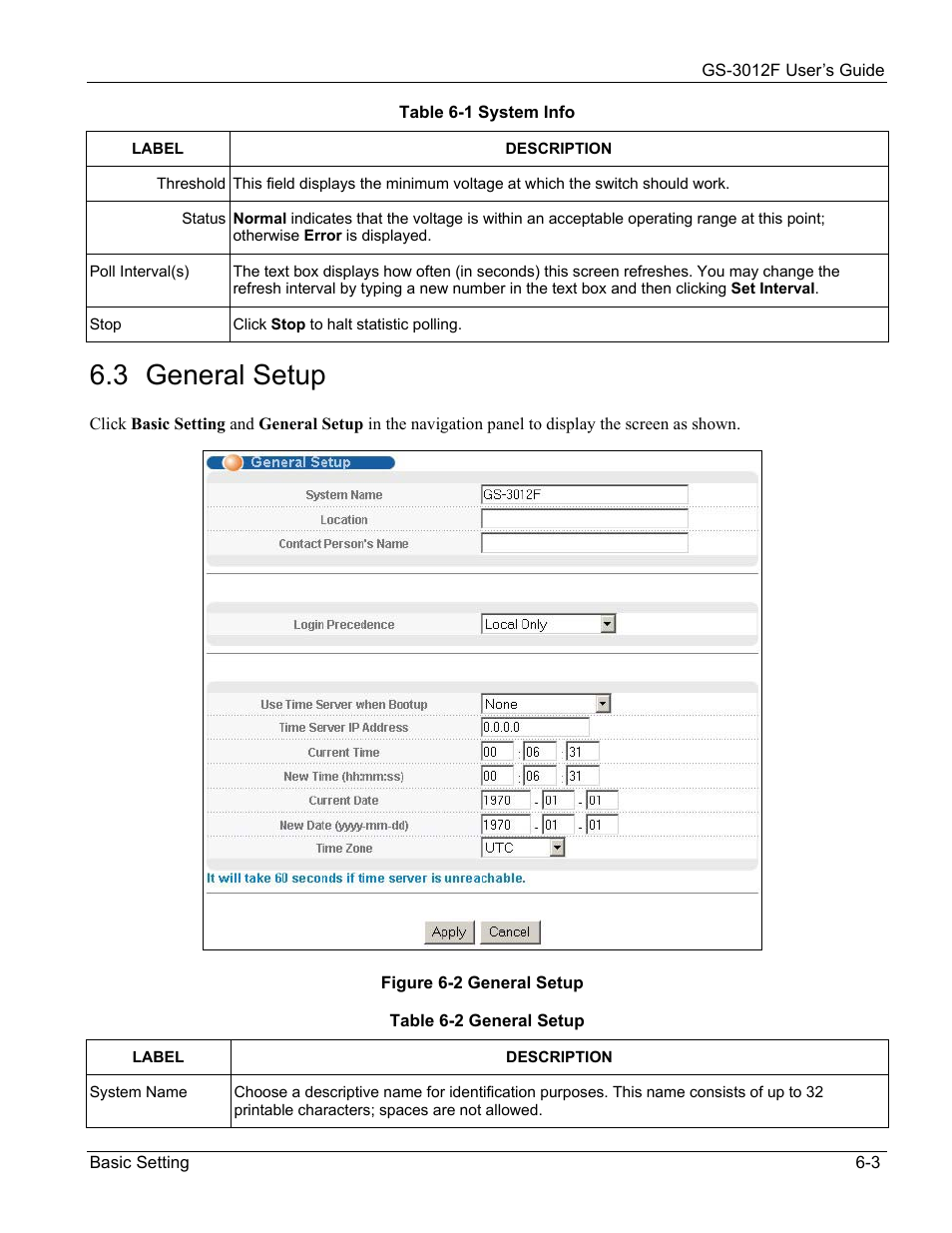 3 general setup | ZyXEL Communications ZyXEL Dimension GS-3012F User Manual | Page 65 / 237