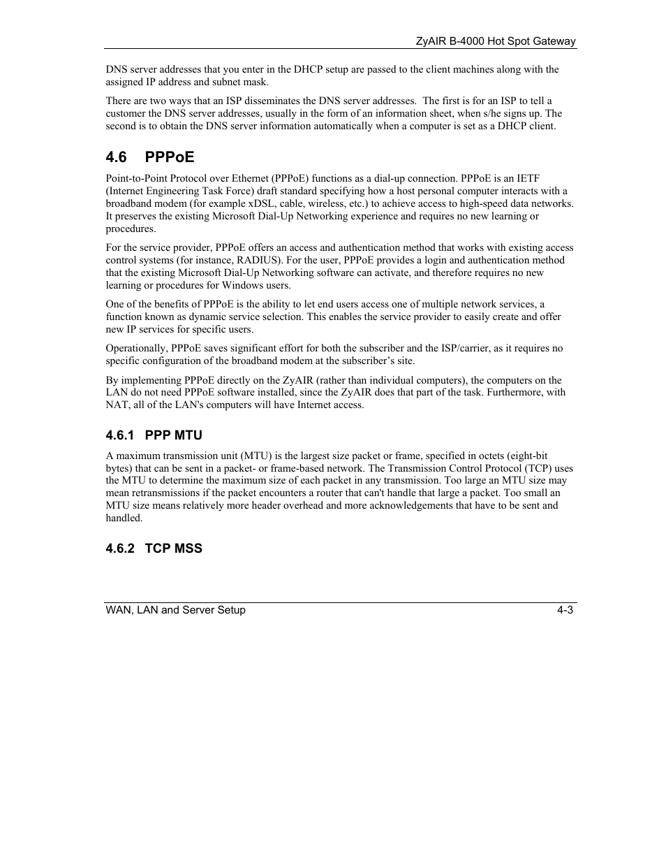 Pppoe, 6 pppoe | ZyXEL Communications ZyXEL ZyAIR B-4000 User Manual | Page 37 / 161