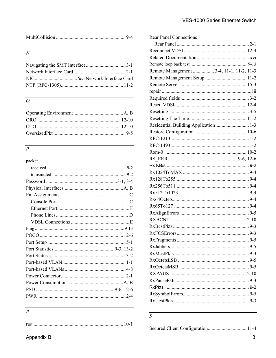 ZyXEL Communications VES-1000 User Manual | Page 153 / 155