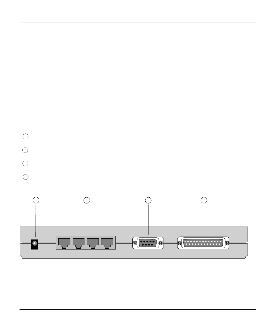 5 prestige 100wh back panel, 3 wan port status leds | ZyXEL Communications Prestige 100WH User Manual | Page 24 / 126