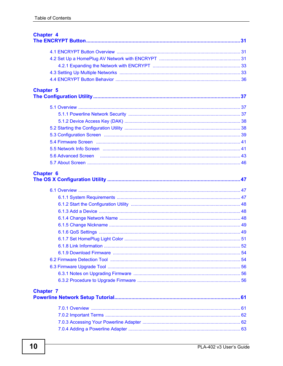 ZyXEL Communications PLA-407 User Manual | Page 10 / 94