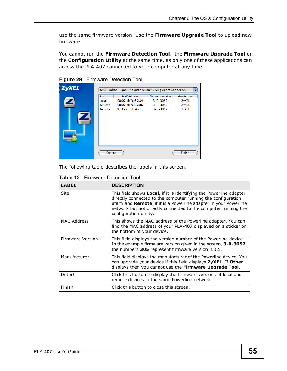 ZyXEL Communications PLA-407 User Manual | Page 55 / 94