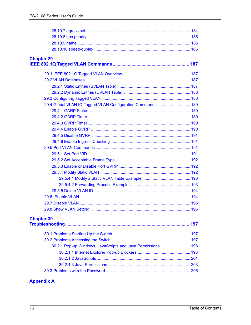 ZyXEL Communications ES-2108 User Manual | Page 16 / 224