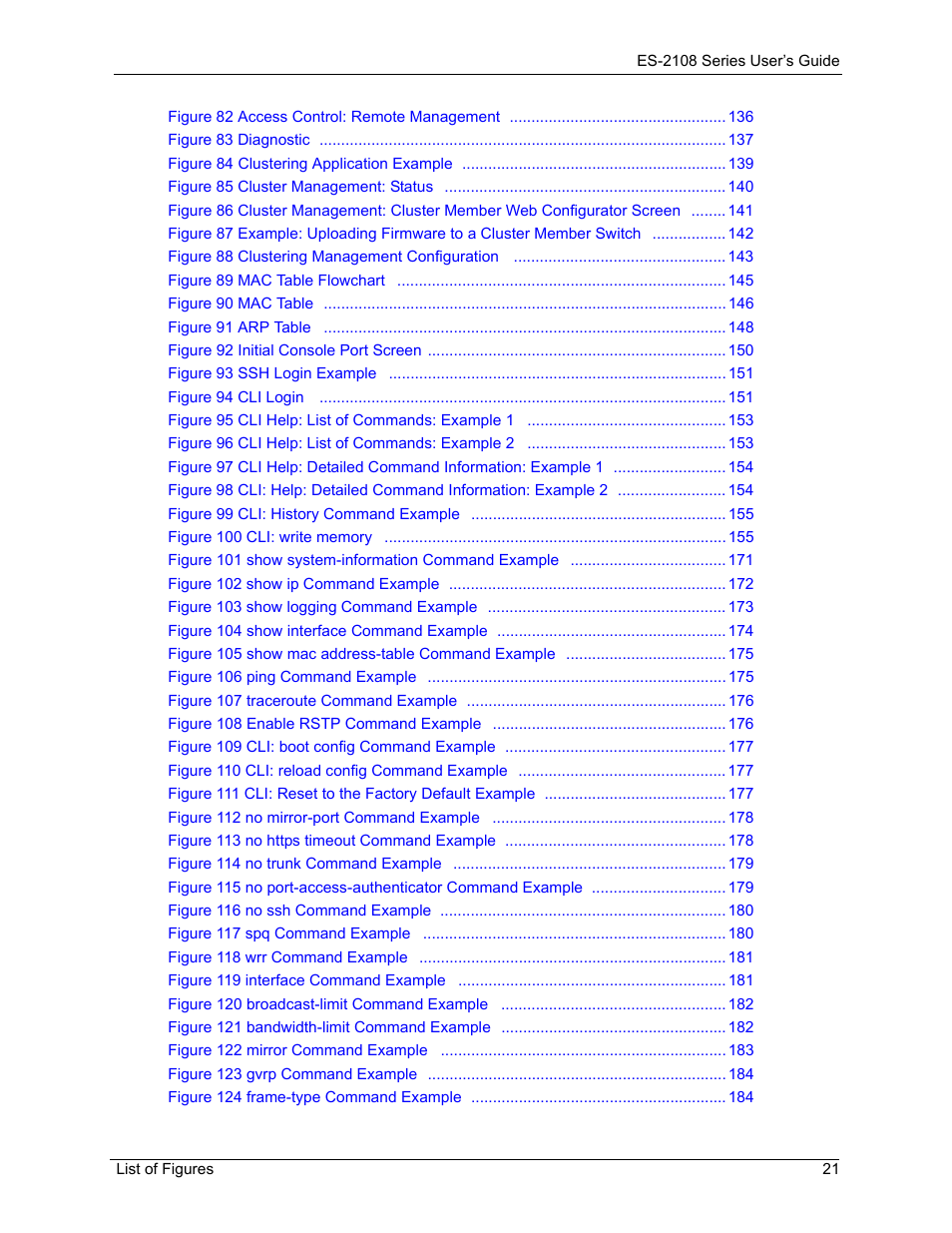 ZyXEL Communications ES-2108 User Manual | Page 21 / 224