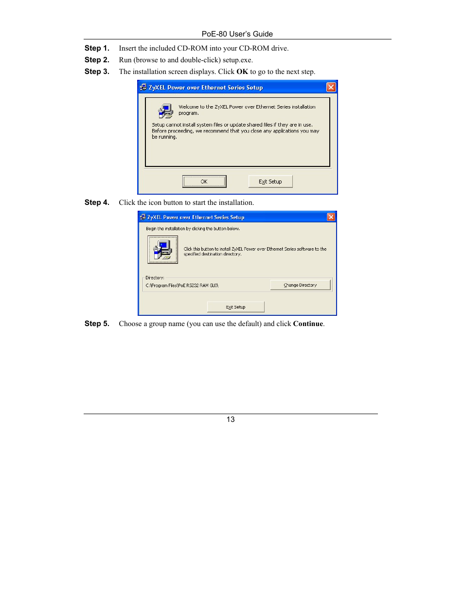 ZyXEL Communications PoE-80 User Manual | Page 13 / 23