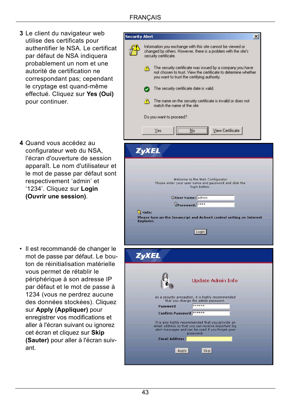 ZyXEL Communications NSA-2400 User Manual | Page 44 / 107