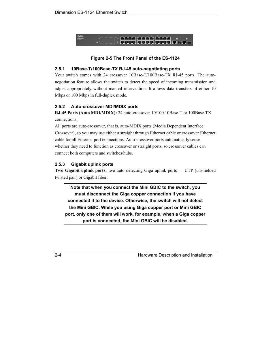 ZyXEL Communications ES-1124 User Manual | Page 20 / 30