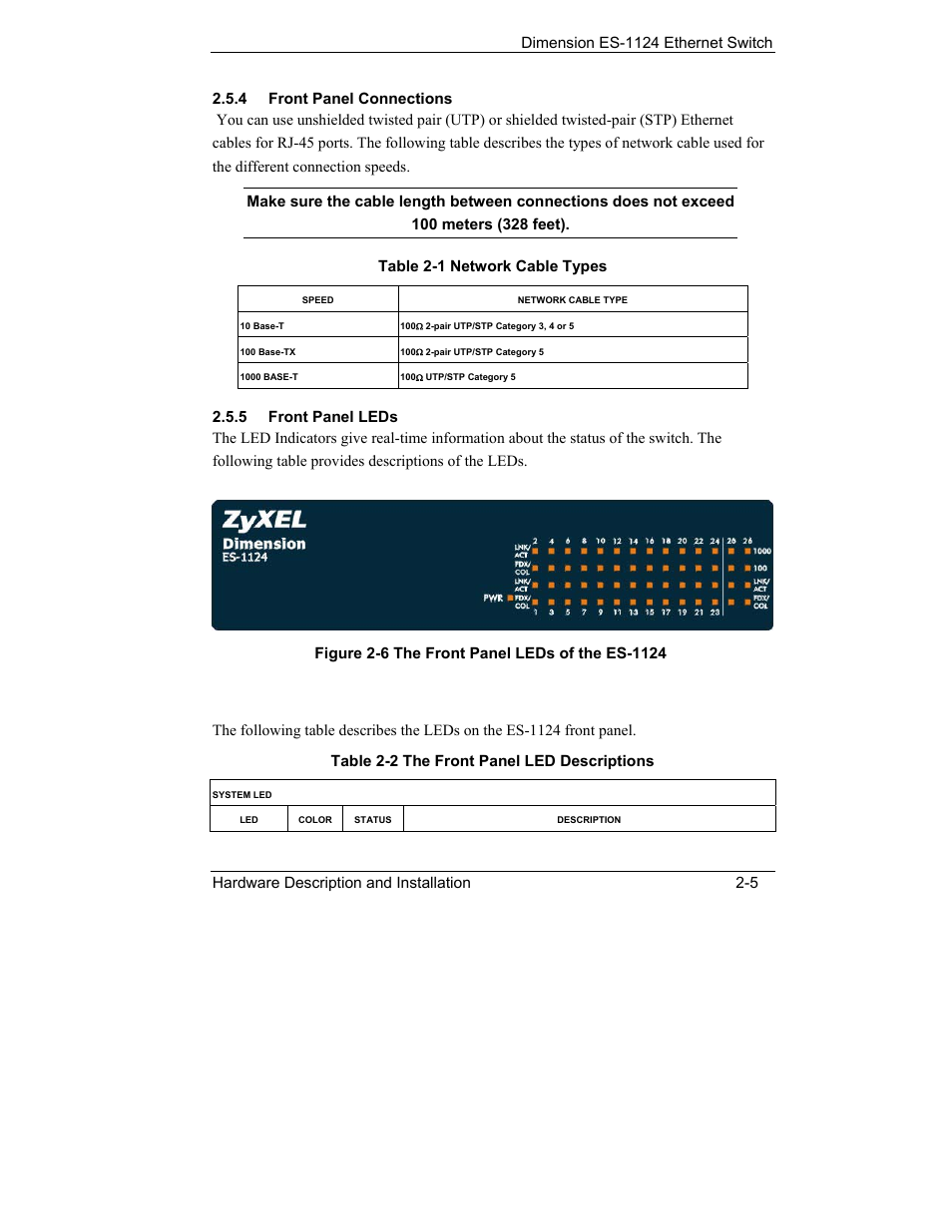 ZyXEL Communications ES-1124 User Manual | Page 21 / 30