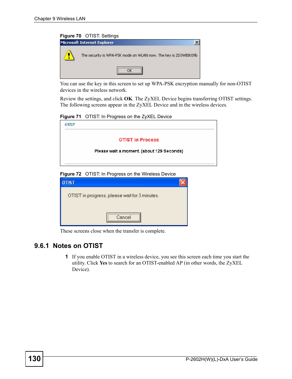 1 notes on otist | ZyXEL Communications P-2602H User Manual | Page 130 / 465