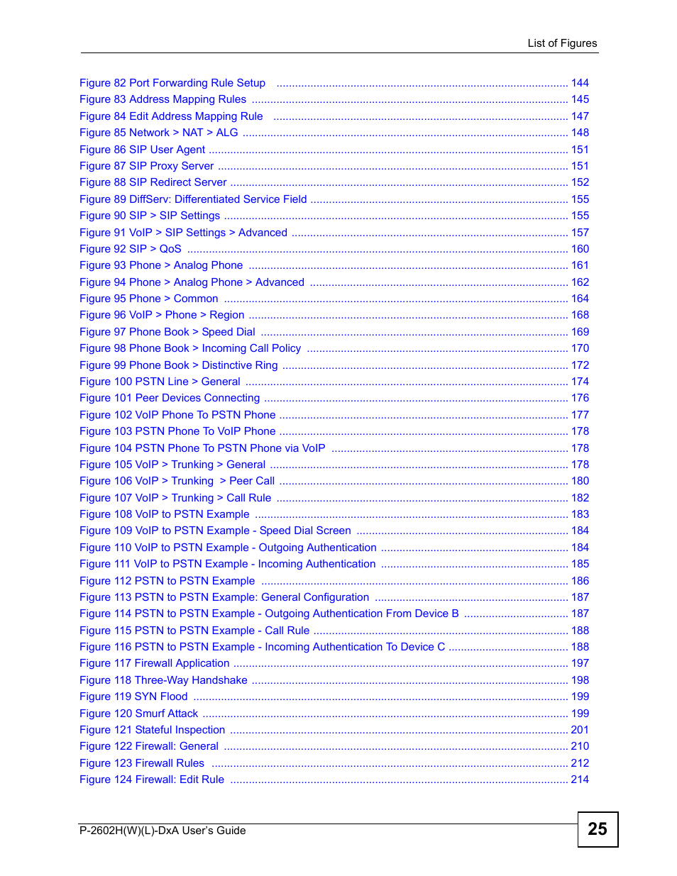 ZyXEL Communications P-2602H User Manual | Page 25 / 465
