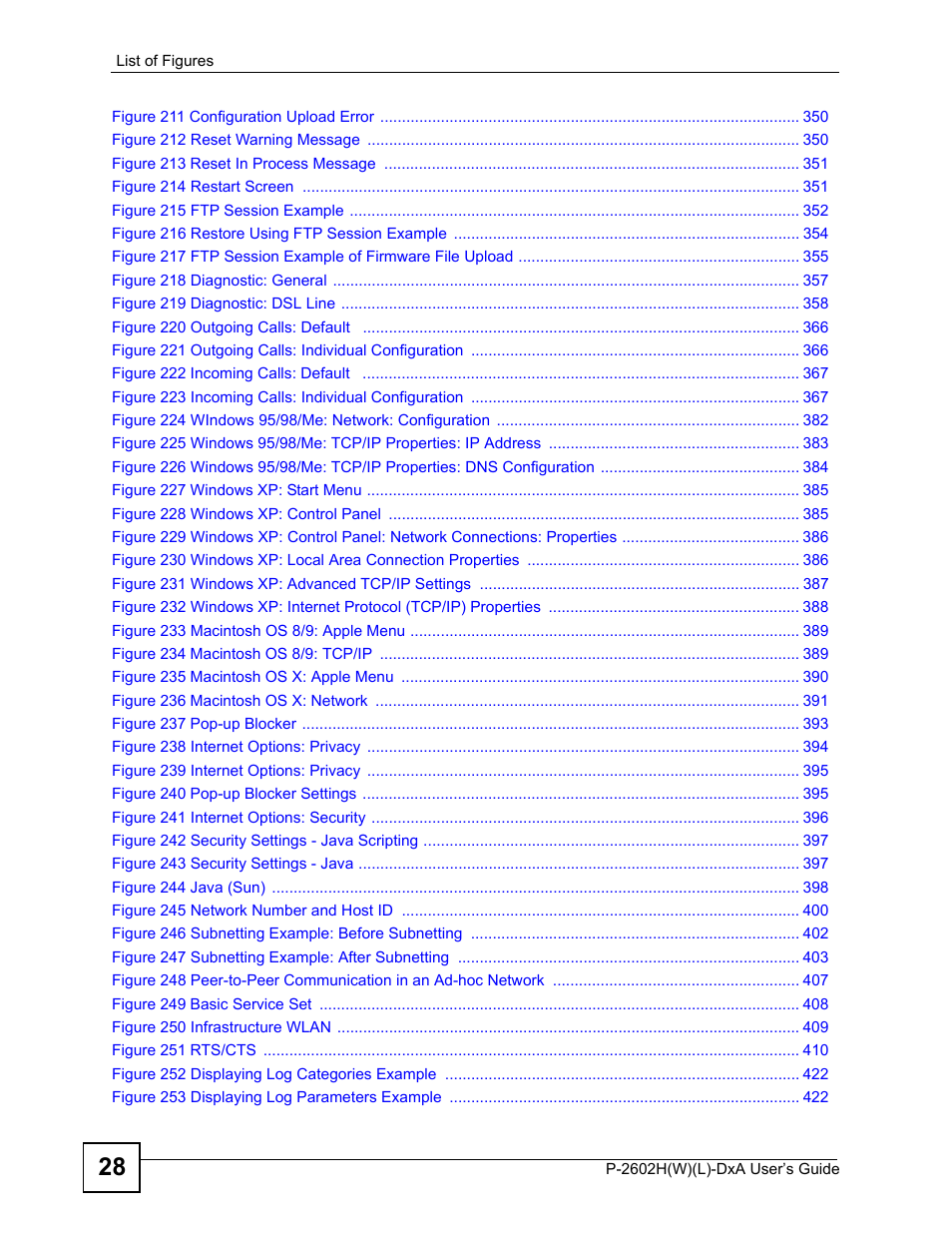 ZyXEL Communications P-2602H User Manual | Page 28 / 465