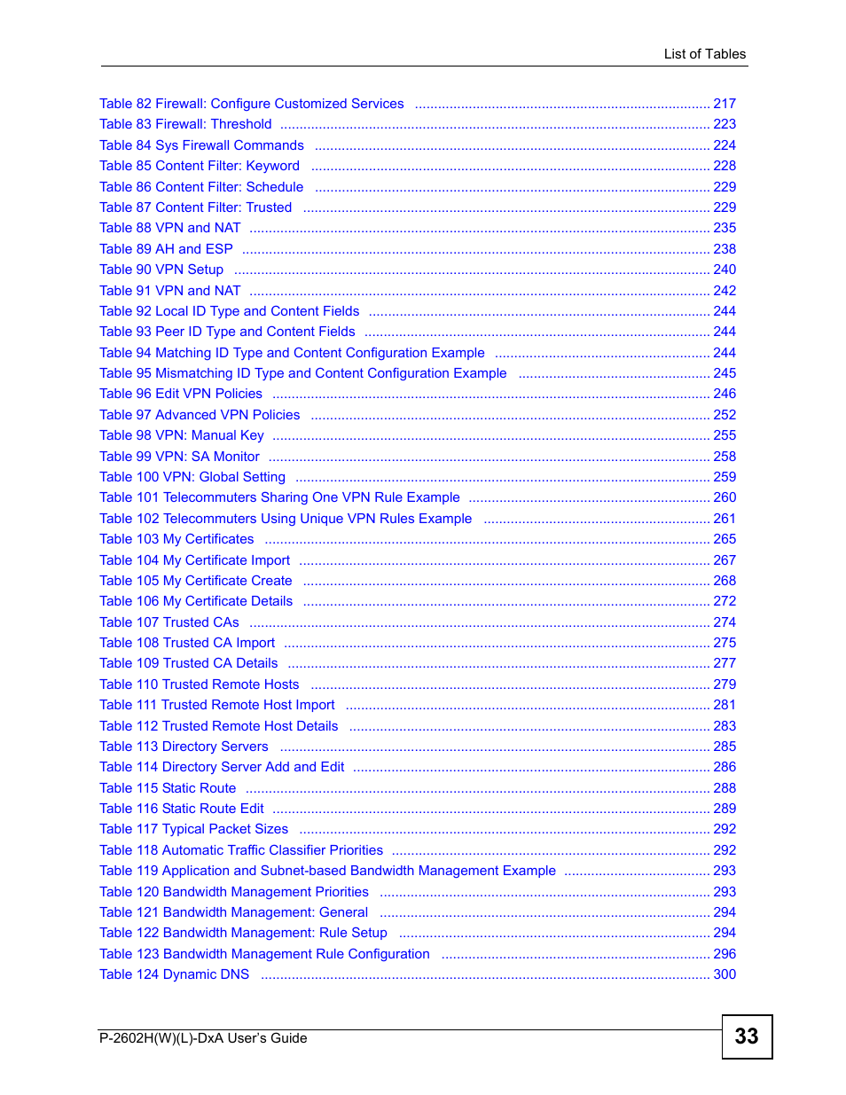 ZyXEL Communications P-2602H User Manual | Page 33 / 465
