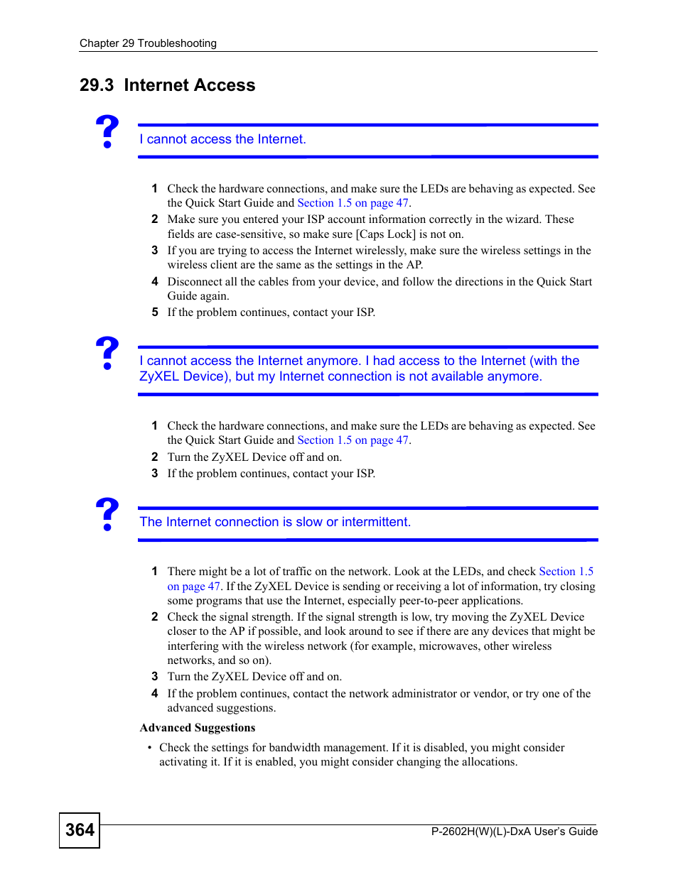 3 internet access, Internet access | ZyXEL Communications P-2602H User Manual | Page 364 / 465