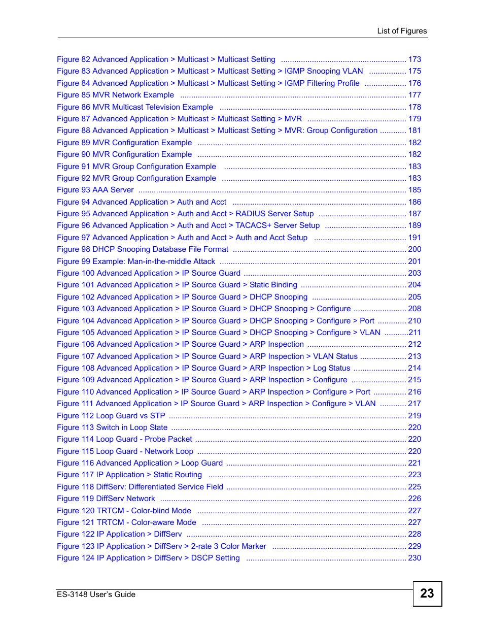 ZyXEL Communications ES-3148 Series User Manual | Page 23 / 362