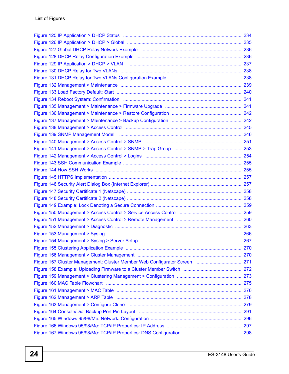 ZyXEL Communications ES-3148 Series User Manual | Page 24 / 362