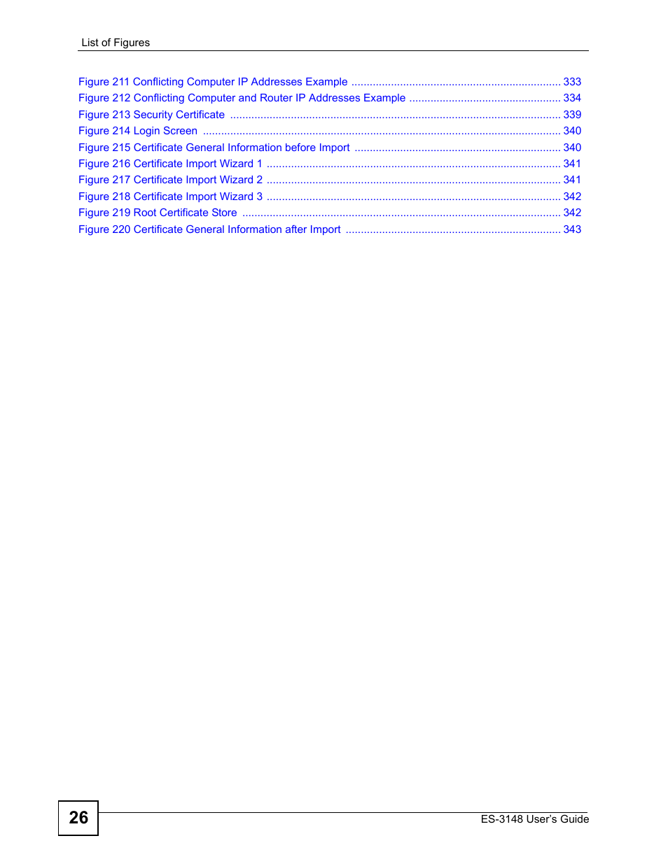 ZyXEL Communications ES-3148 Series User Manual | Page 26 / 362