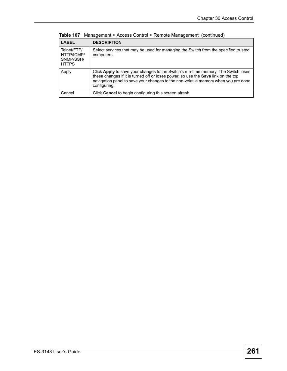 ZyXEL Communications ES-3148 Series User Manual | Page 261 / 362