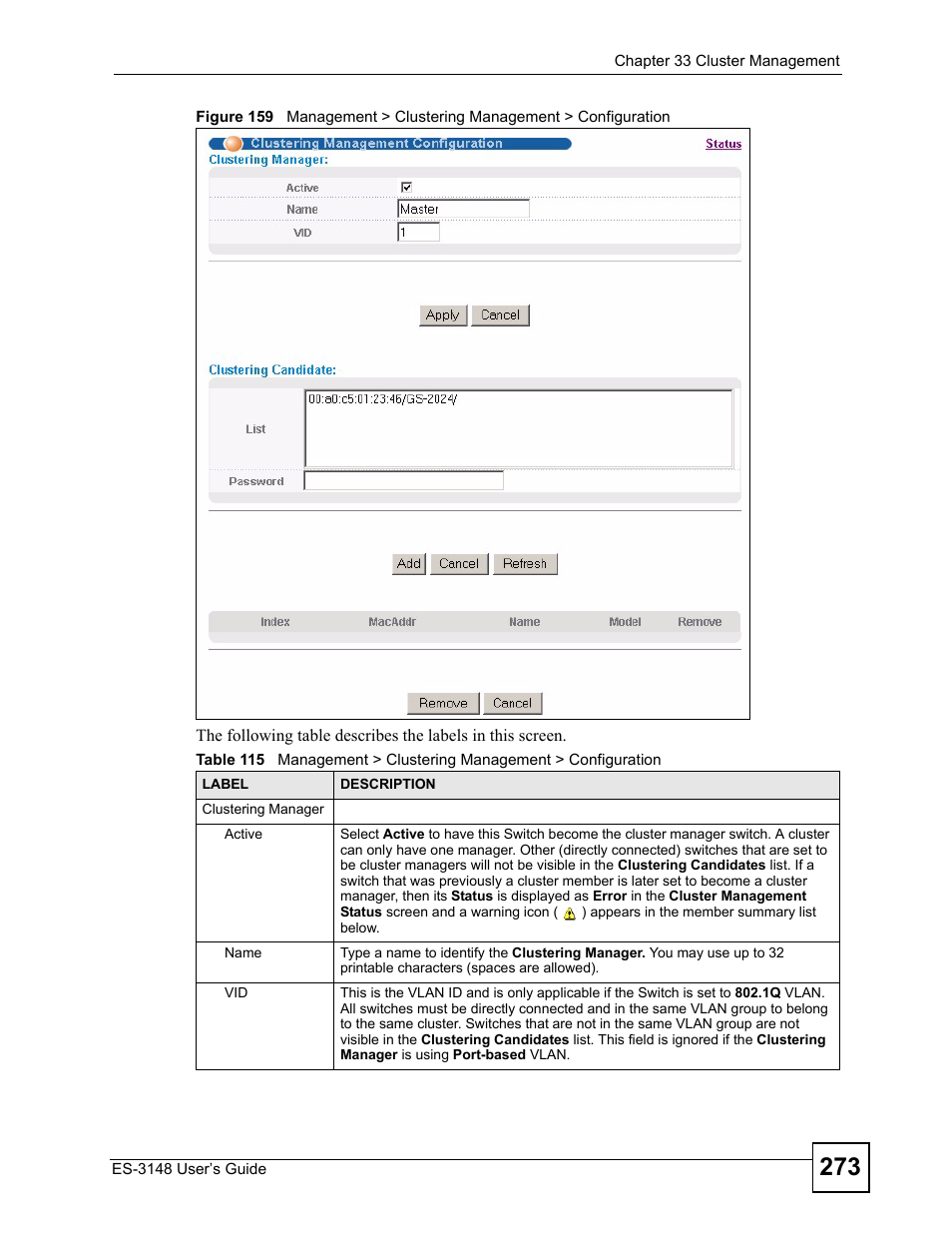 ZyXEL Communications ES-3148 Series User Manual | Page 273 / 362