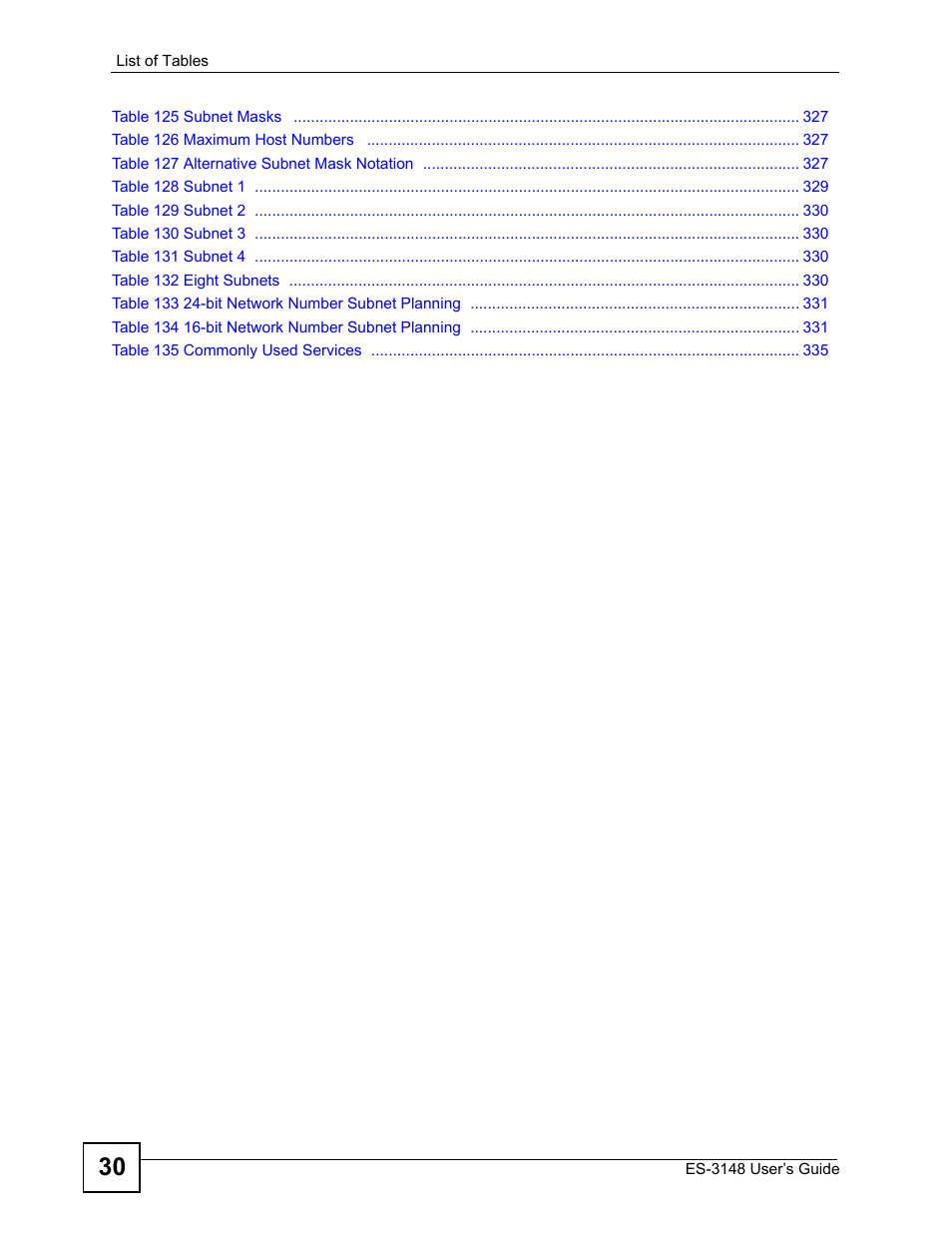 ZyXEL Communications ES-3148 Series User Manual | Page 30 / 362