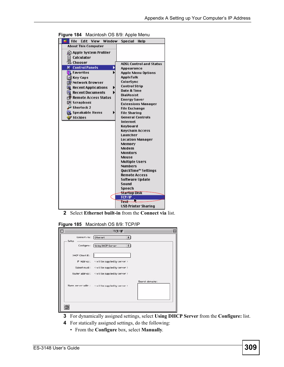 ZyXEL Communications ES-3148 Series User Manual | Page 309 / 362