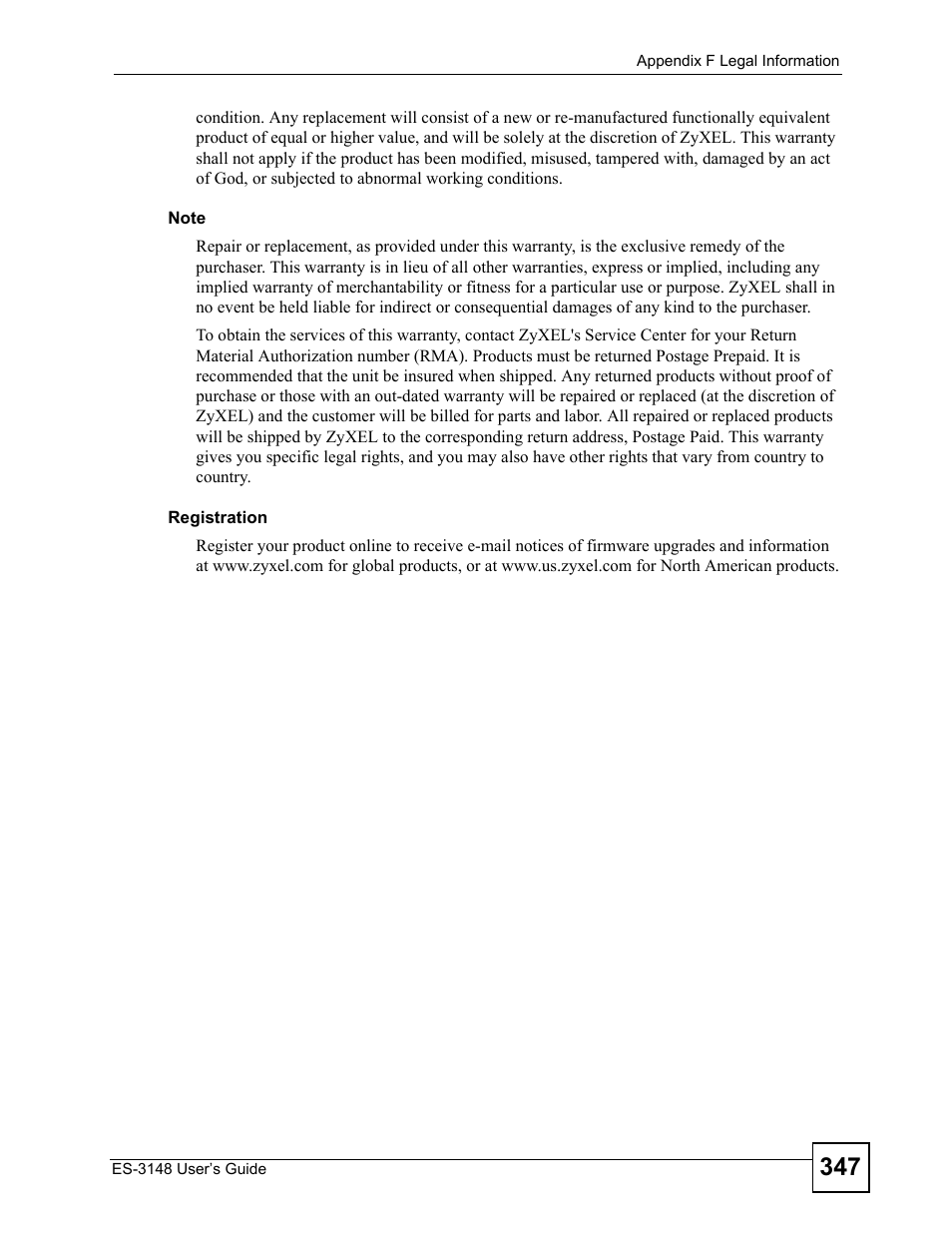 ZyXEL Communications ES-3148 Series User Manual | Page 347 / 362