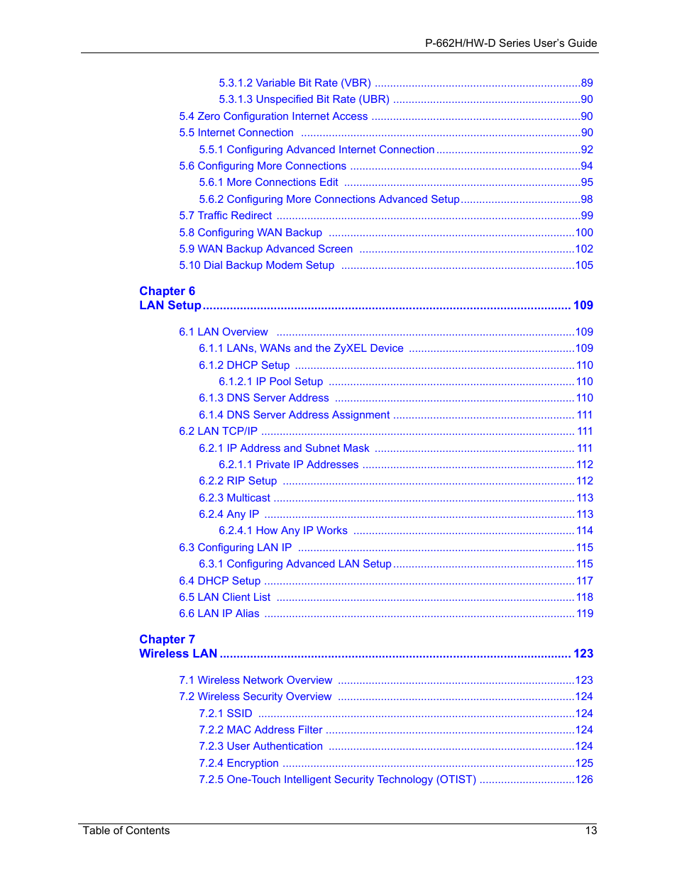 ZyXEL Communications 802.11g ADSL 2+ 4-Port Security Gateway HW-D Series User Manual | Page 13 / 496