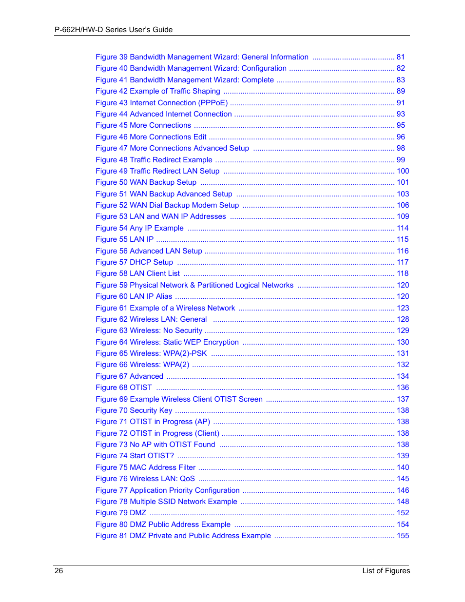 ZyXEL Communications 802.11g ADSL 2+ 4-Port Security Gateway HW-D Series User Manual | Page 26 / 496