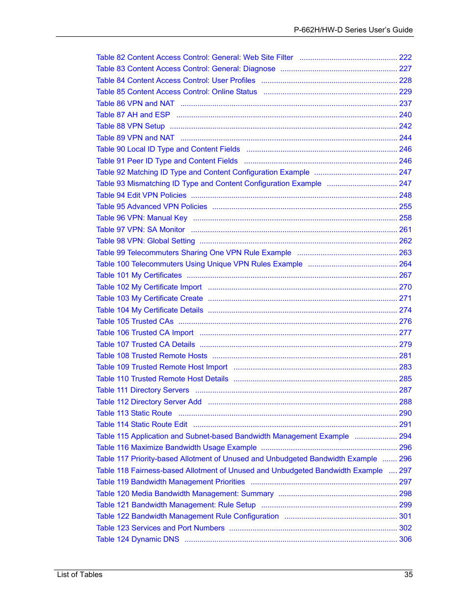 ZyXEL Communications 802.11g ADSL 2+ 4-Port Security Gateway HW-D Series User Manual | Page 35 / 496