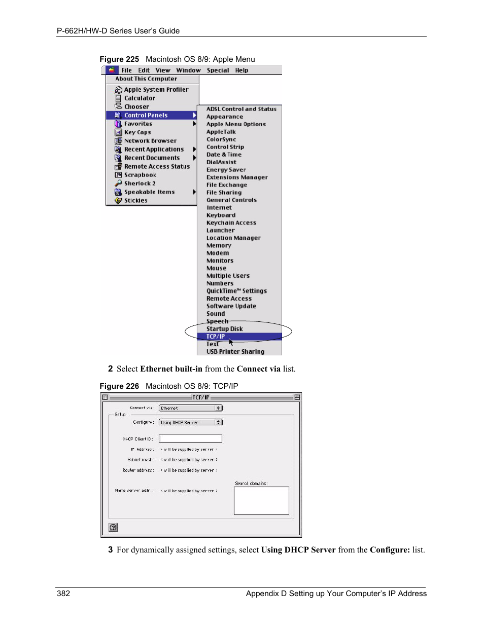 ZyXEL Communications 802.11g ADSL 2+ 4-Port Security Gateway HW-D Series User Manual | Page 382 / 496