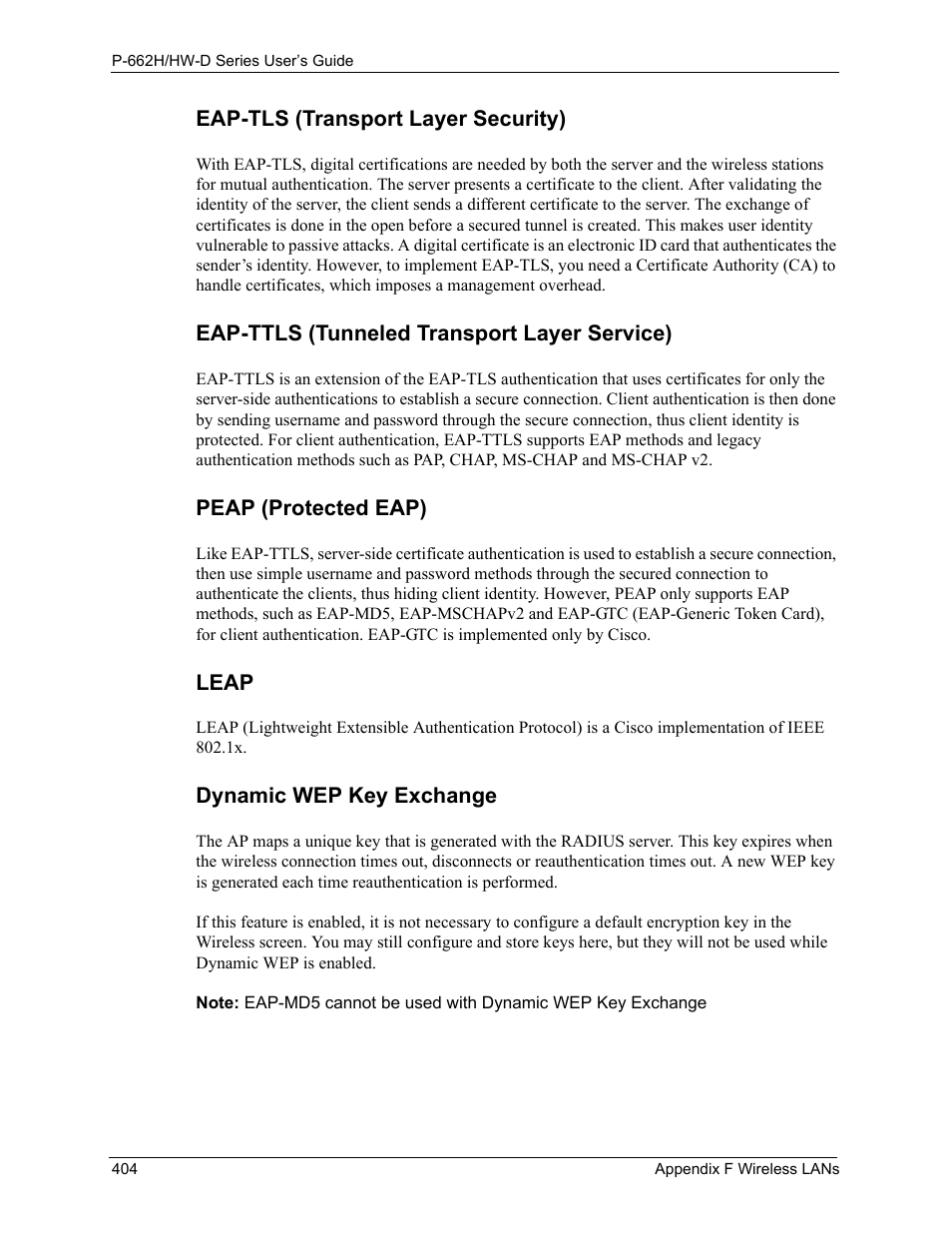 ZyXEL Communications 802.11g ADSL 2+ 4-Port Security Gateway HW-D Series User Manual | Page 404 / 496