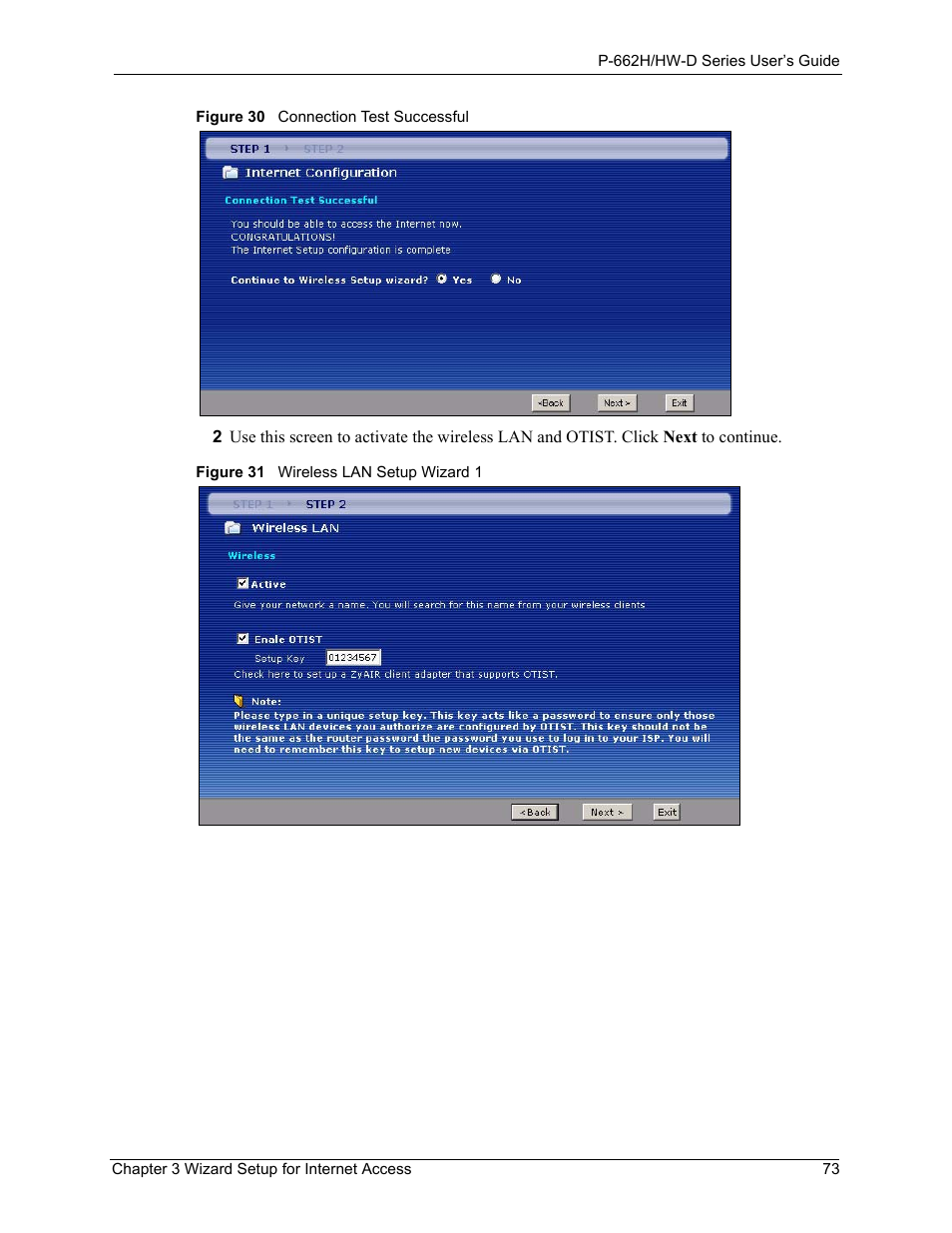 ZyXEL Communications 802.11g ADSL 2+ 4-Port Security Gateway HW-D Series User Manual | Page 73 / 496