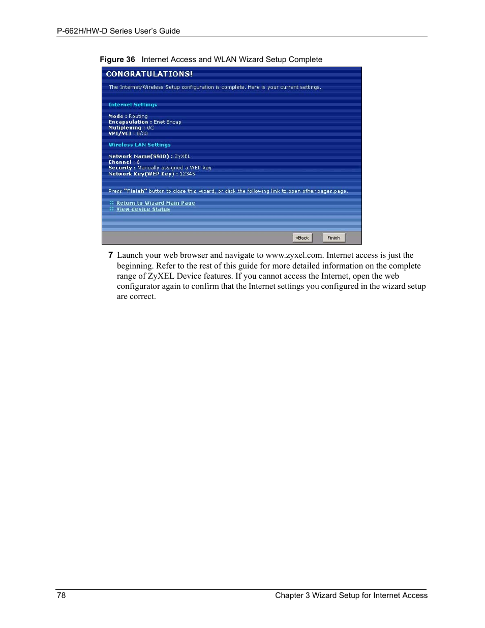 ZyXEL Communications 802.11g ADSL 2+ 4-Port Security Gateway HW-D Series User Manual | Page 78 / 496