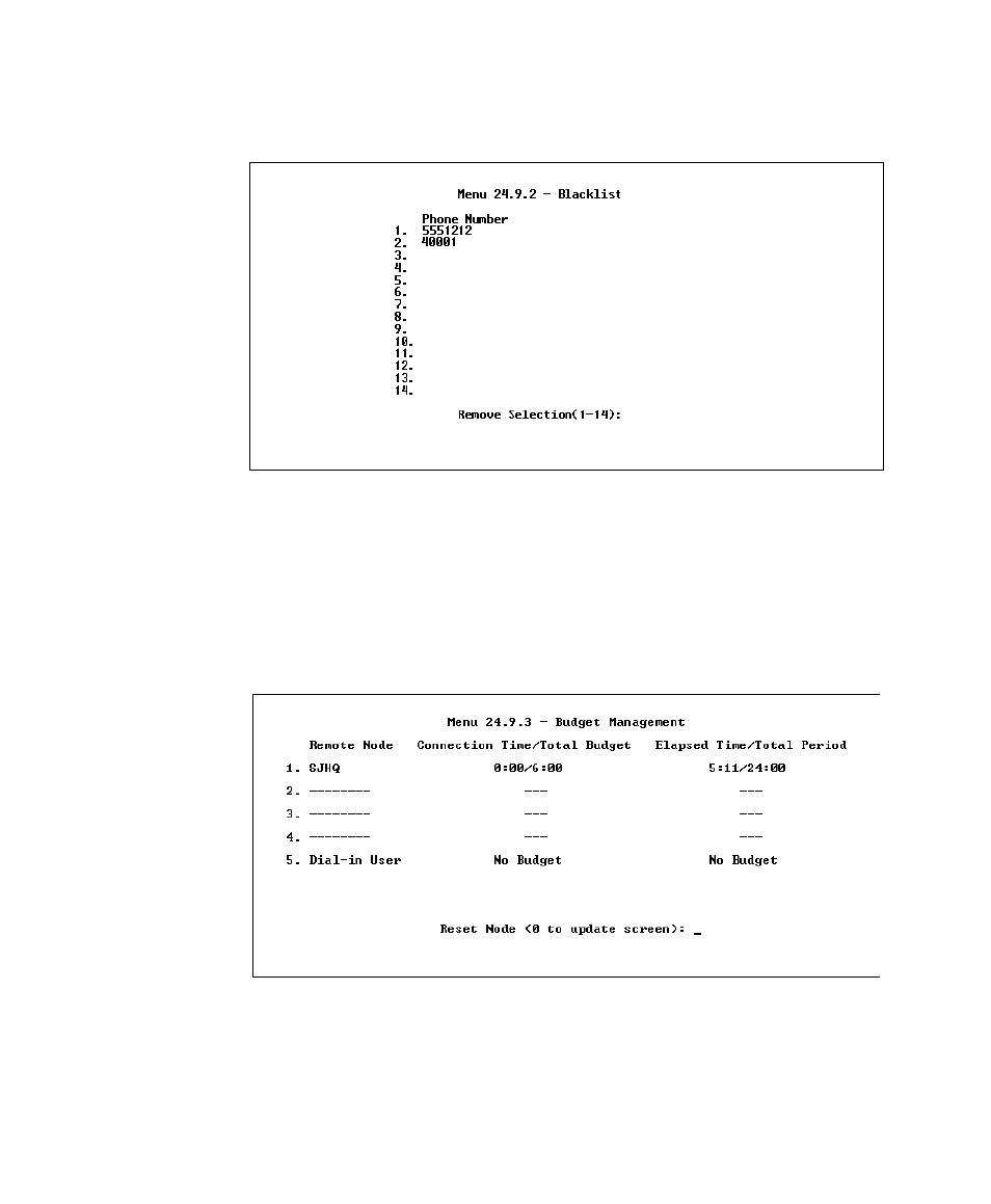 Blacklist, Budget management | ZyXEL Communications 2864I User Manual | Page 143 / 156