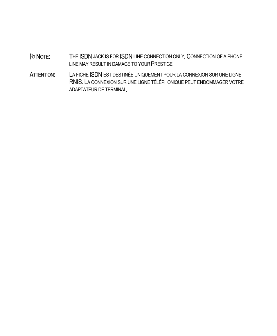 Connecting a telephone/fax to your prestige, Connecting an ethernet cable to your prestige | ZyXEL Communications 2864I User Manual | Page 36 / 156