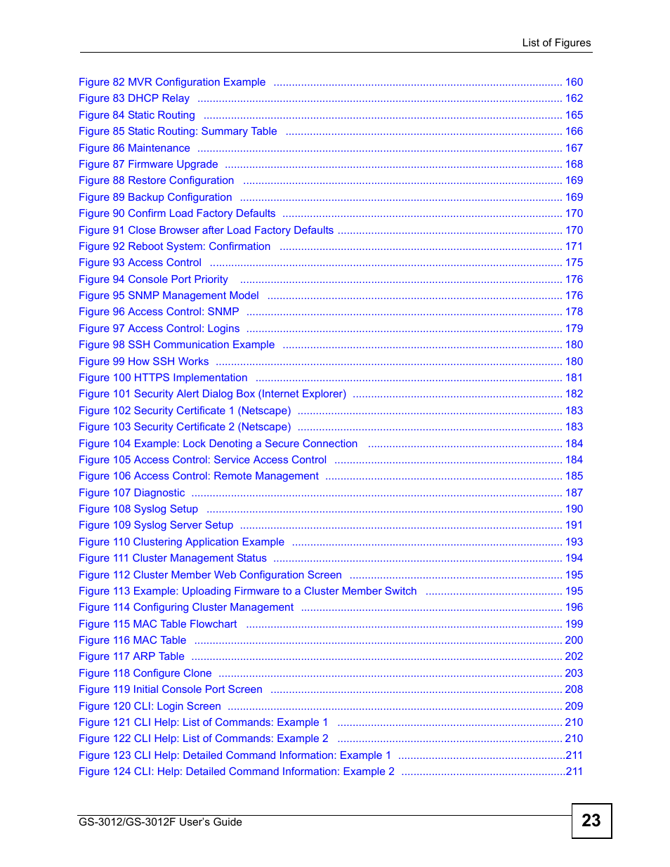 ZyXEL Communications GS-3012F Series User Manual | Page 23 / 300