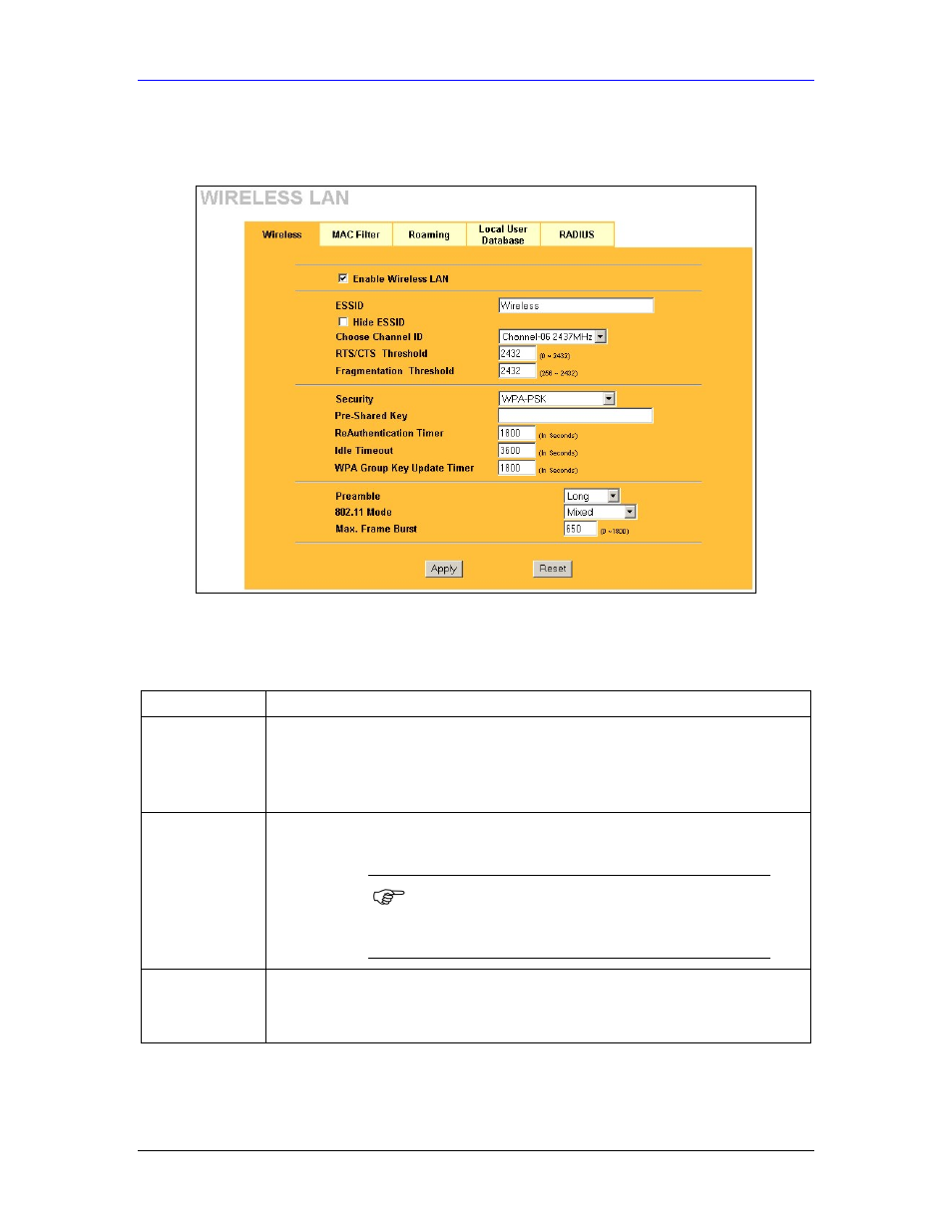 6 configuring wpa-psk authentication | ZyXEL Communications Parental Control Gateway HS100/HS100W User Manual | Page 101 / 357