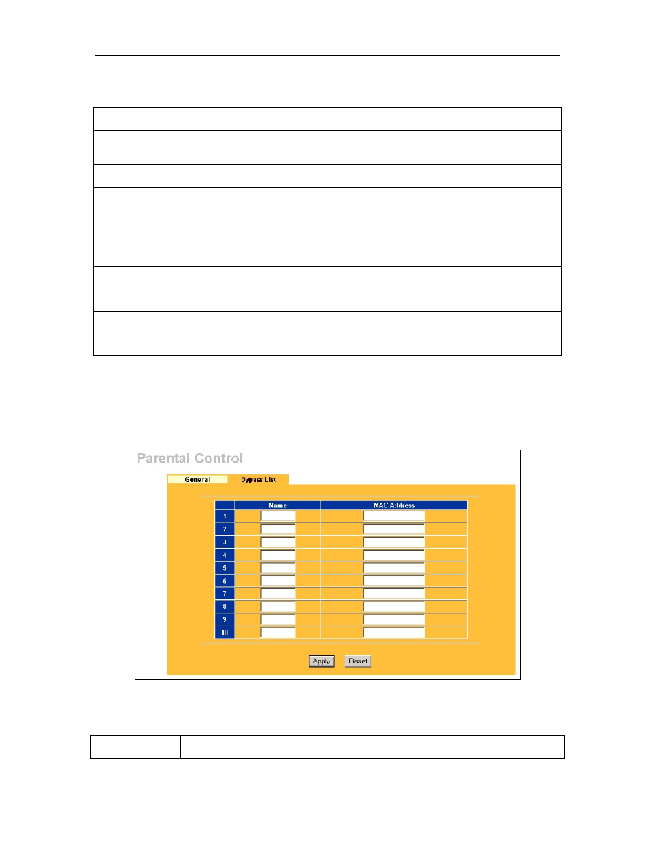 9 parental control bypass list | ZyXEL Communications Parental Control Gateway HS100/HS100W User Manual | Page 172 / 357