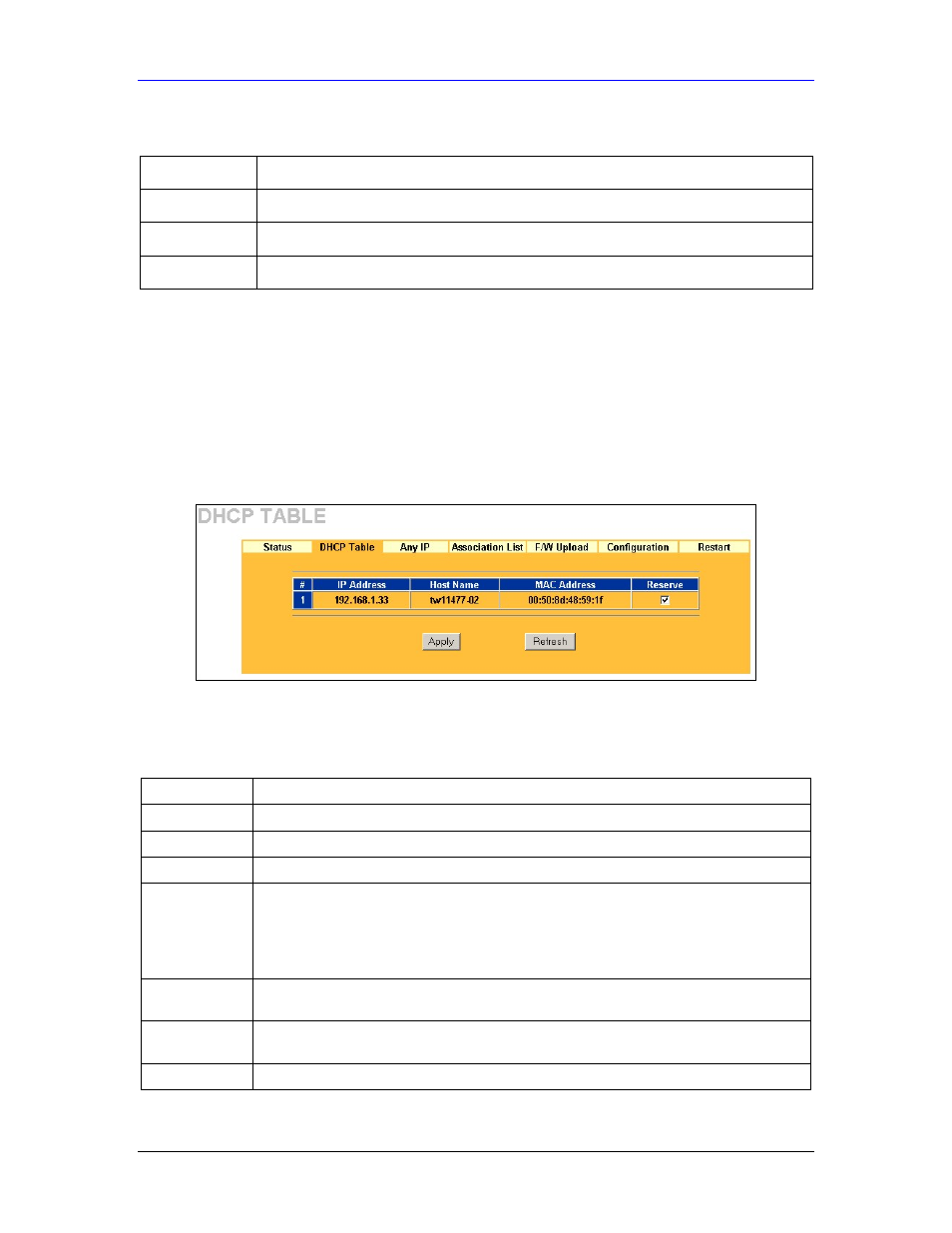 3 dhcp table screen | ZyXEL Communications Parental Control Gateway HS100/HS100W User Manual | Page 203 / 357