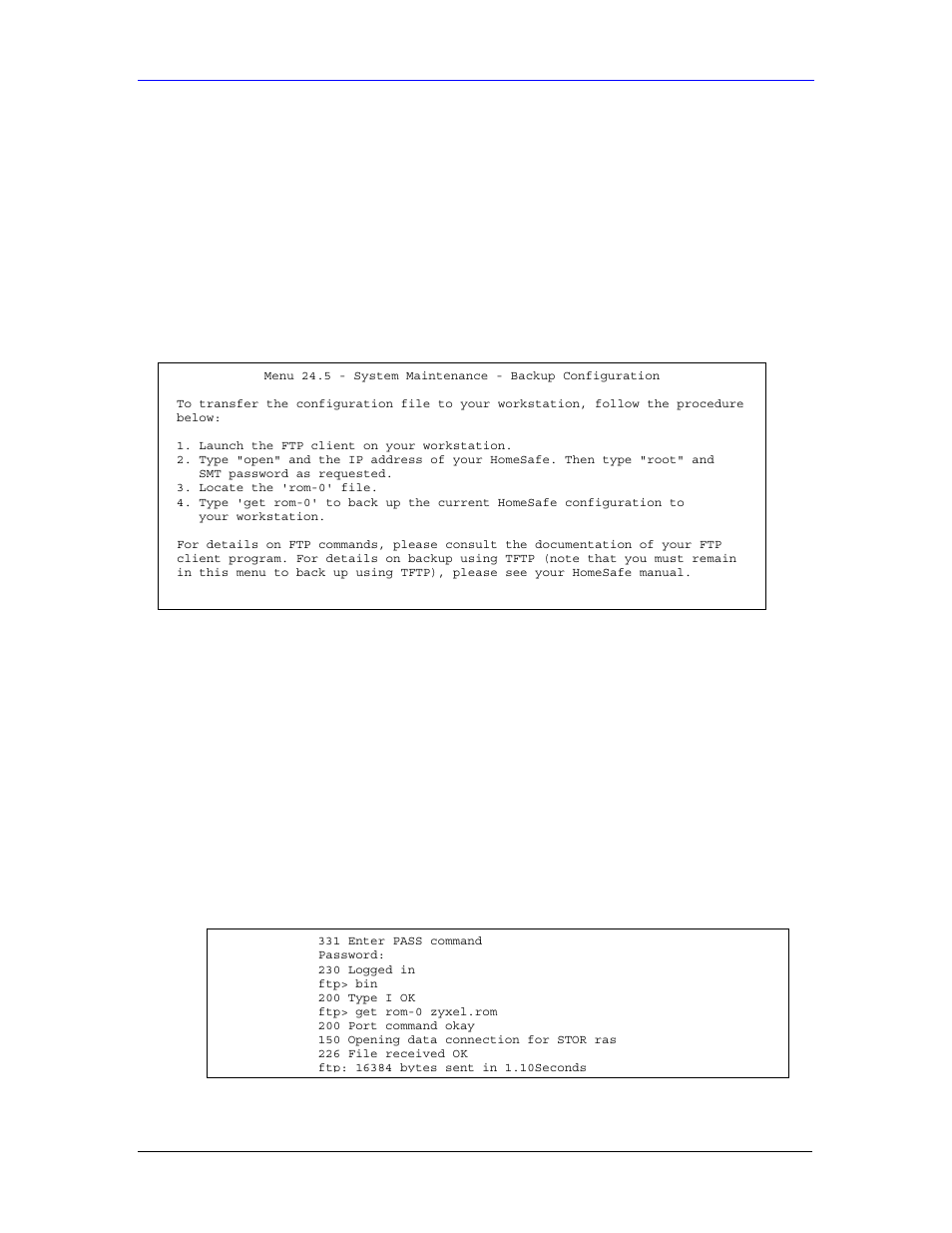 2 backup configuration | ZyXEL Communications Parental Control Gateway HS100/HS100W User Manual | Page 295 / 357