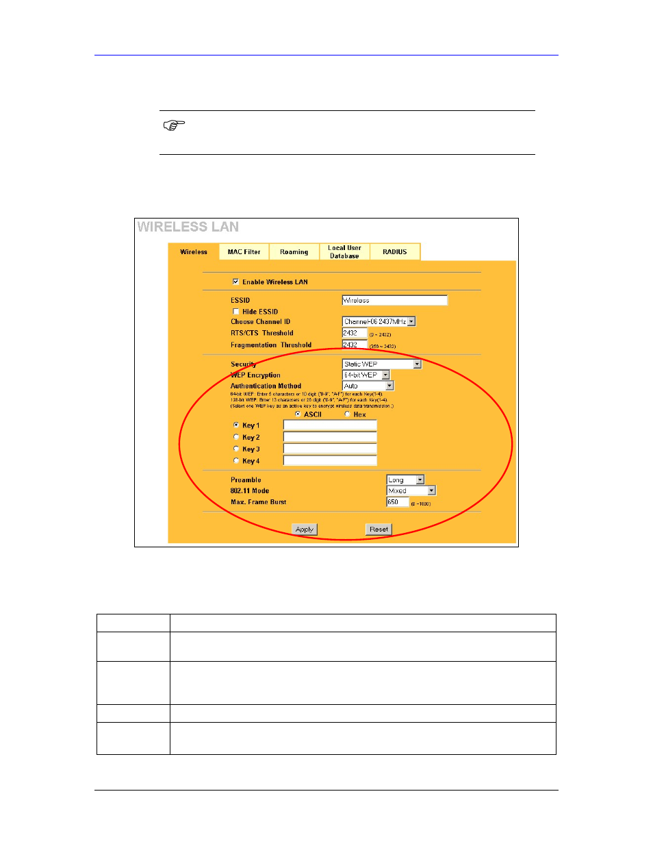 4 configuring wep encryption | ZyXEL Communications Parental Control Gateway HS100/HS100W User Manual | Page 98 / 357