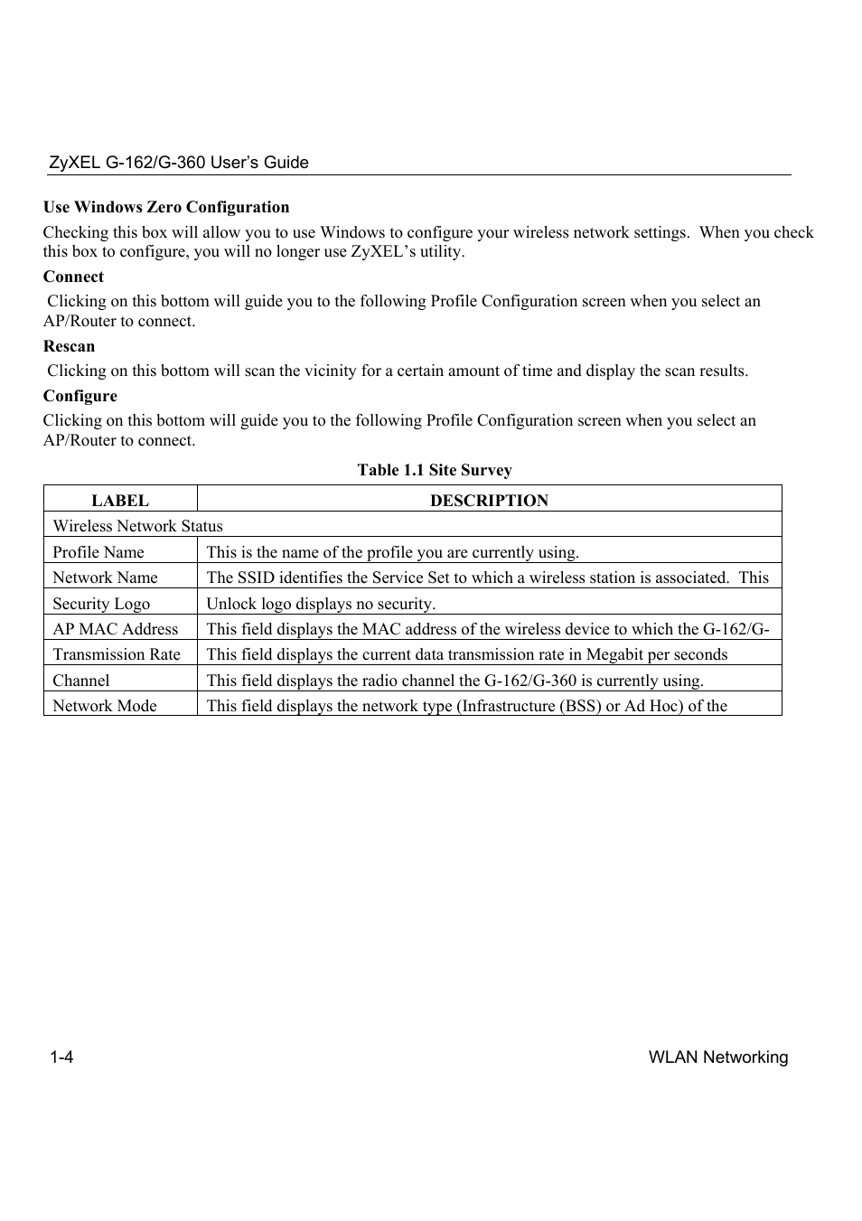 ZyXEL Communications G-360 User Manual | Page 14 / 72
