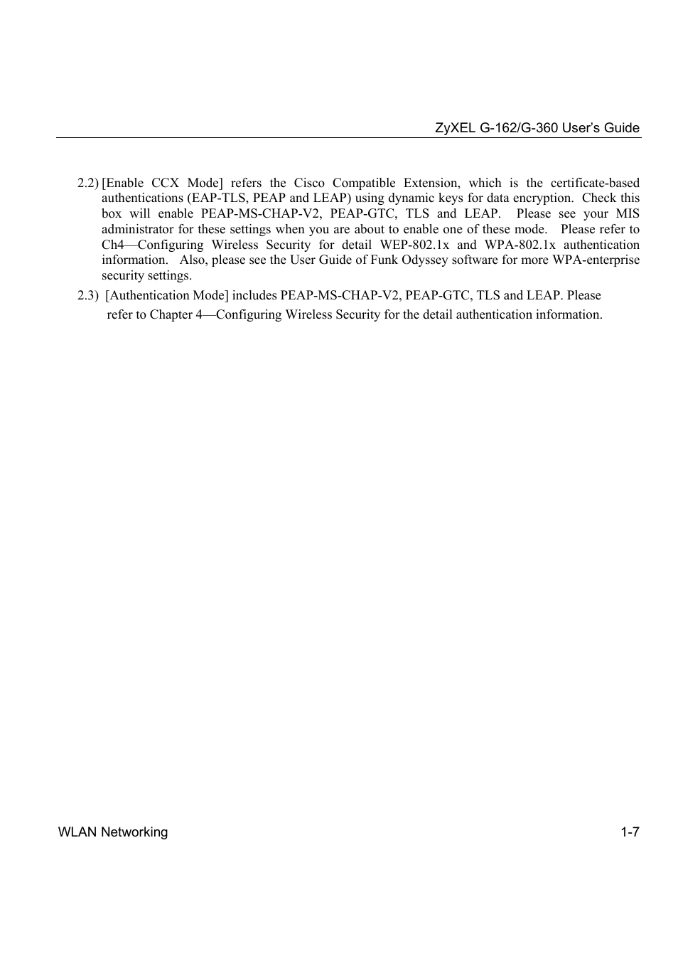 ZyXEL Communications G-360 User Manual | Page 17 / 72
