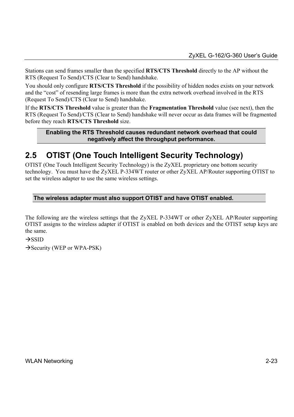ZyXEL Communications G-360 User Manual | Page 33 / 72