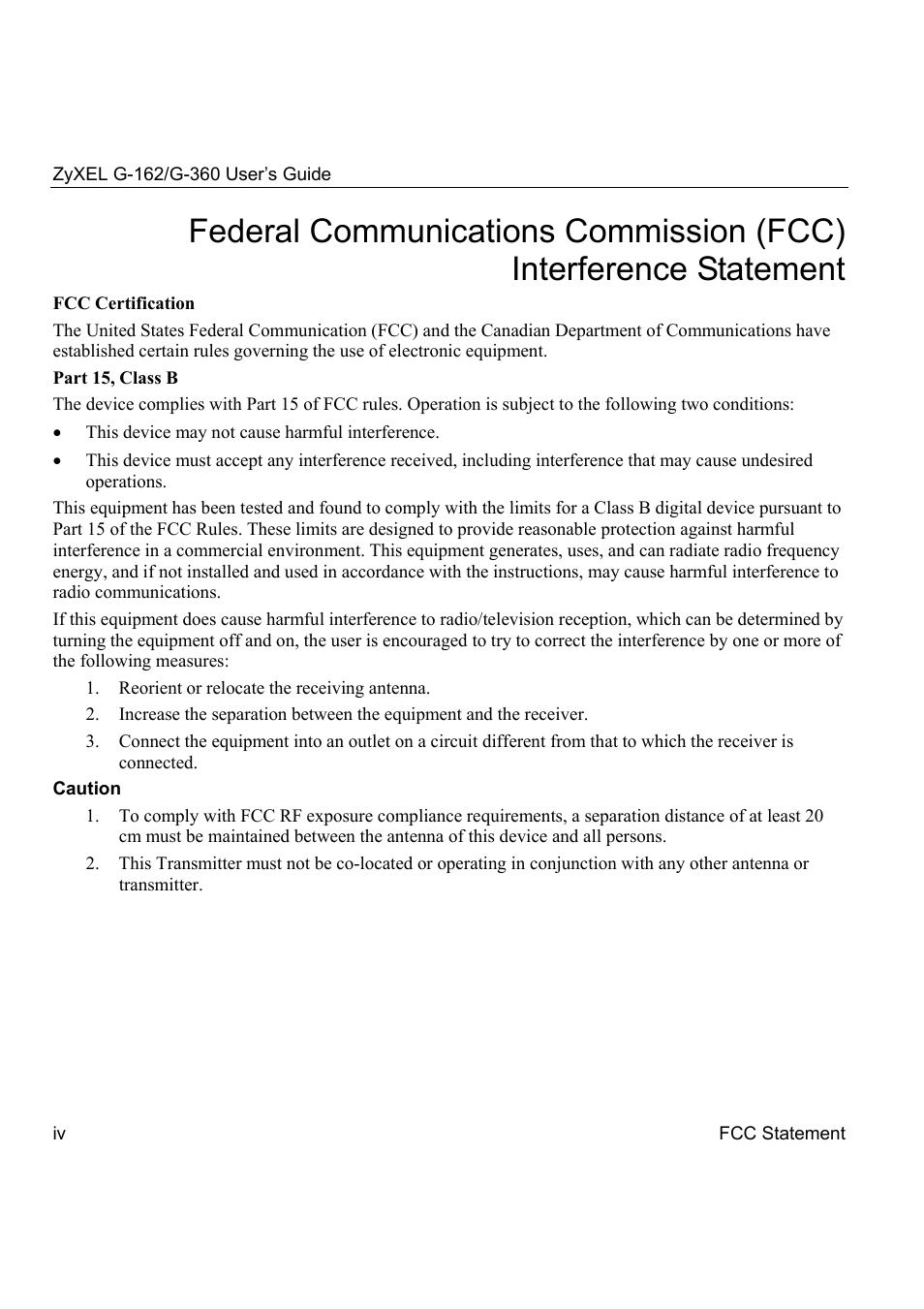 ZyXEL Communications G-360 User Manual | Page 4 / 72